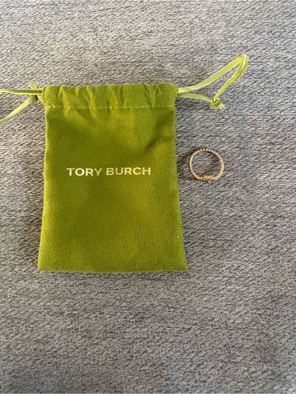 Tory Burch Gold Floral Beaded Ring